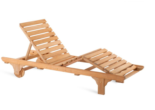 Chelsea sunlounger in teak