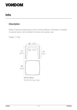 Product technical description details
