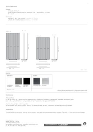 Product technical description details