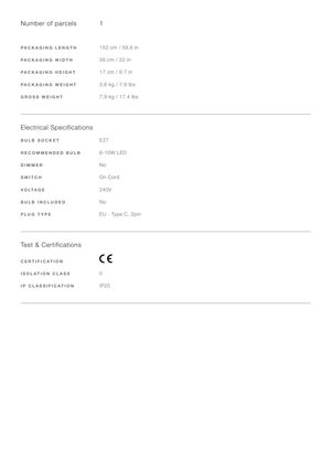 Product technical description details